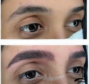نمونه کار فیبروز ابرو آرایشگاه پرنس